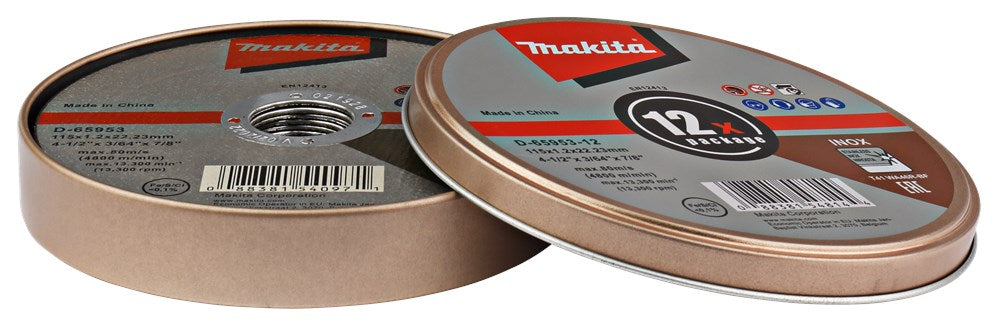 Makita Doorslijpschijf RVS 12 stuks – D-65953-12