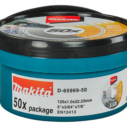 Makita DOORSLIJPSCHIJF RVS GROOTVERPAKKING     125X1,0MM - 50 STUKS