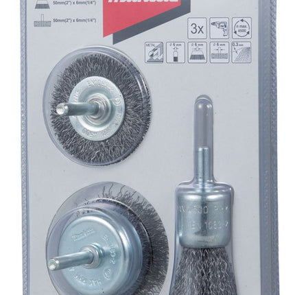 Makita Borstelset 3-Delig 3DLG 6mm Pens/vlak – D-66070