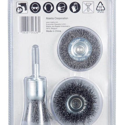 Makita Borstelset 3-Delig 3DLG 6mm Pens/vlak – D-66070