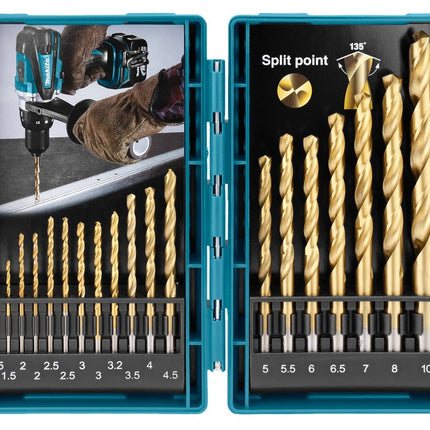 Makita Metaalborenset HSS-TIN 19-Delig – D-67527