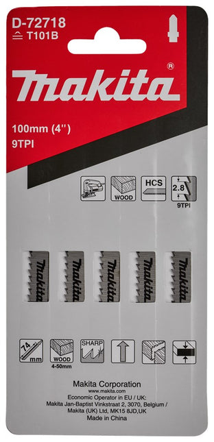 Makita Decoupeerzaagblad Hout/kunststof 74mm Decoupeerzaagblad Hout – D-72718