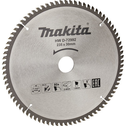 Makita HM Zaagblad ALU 235X30 80T 5G – D-72992