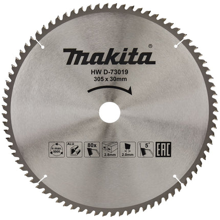 Makita HM Zaagblad ALU 305X30 80T 5G 350X30 – D-73019