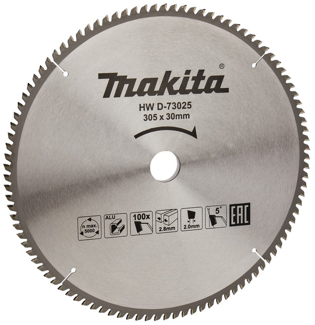 Makita HM Zaagblad ALU 305X30 100T 5G Zaagblad Aluminium 350X30X2.8mm – D-73025