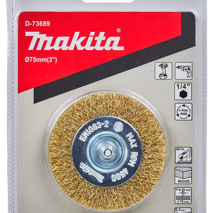 Makita Rondborstel ZK1/4" " X75mm – D-73689
