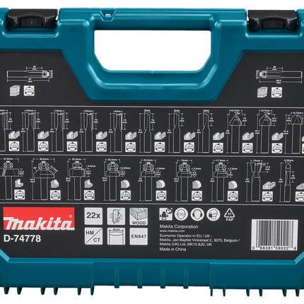 Makita Freesset 8mm 22-Delig Kant – D-74778