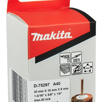 Makita Lamellenschuurrol 10X30mm A40 Lamellenborstel 30X10X6 K40 – D-75297