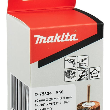 Makita Lamellenschuurrol 20X40mm A40 Lamellenborstel 40X20X6 K40 – D-75334