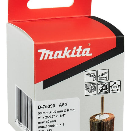 Makita Lamellenschuurrol 20X50mm A80 Lamellenborstel 50X20X6 K80 – D-75390