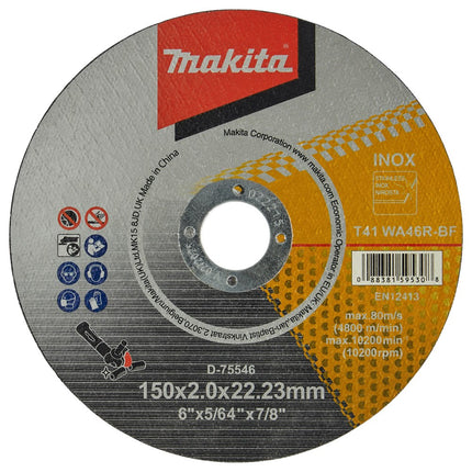 Makita Doorslijpschijf RVS Doorslijps. 150X2,0X22,23 – D-75546