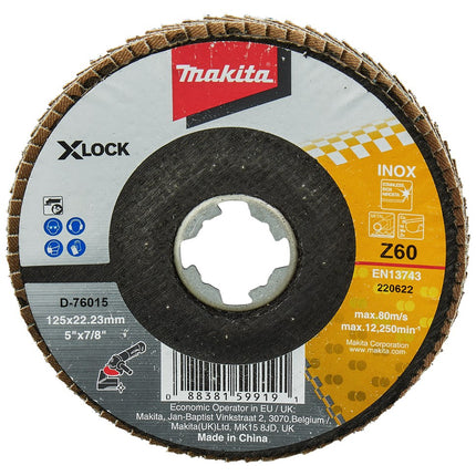 Makita Lamellenschuurschijf X-LOCK 125mm Z60 Schuurschijf – D-76015