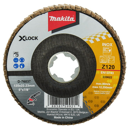 Makita Lamellenschuurschijf X-LOCK 125mm Z120 Schuurschijf – D-76037