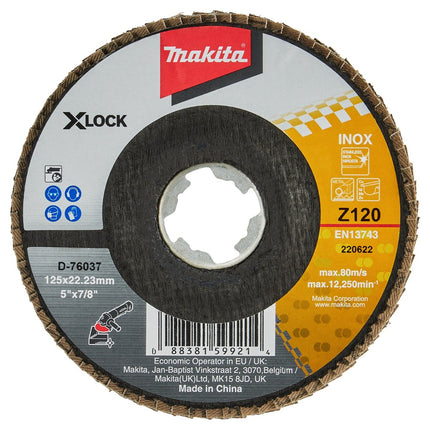 Makita Lamellenschuurschijf X-LOCK 125mm Z120 Schuurschijf – D-76037