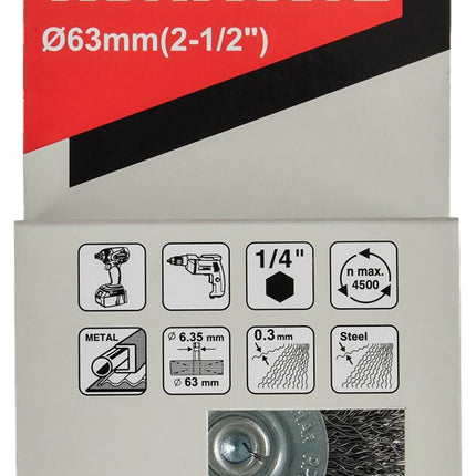 MAKITA D-76489 RONDBORSTEL 1/4"X65MM