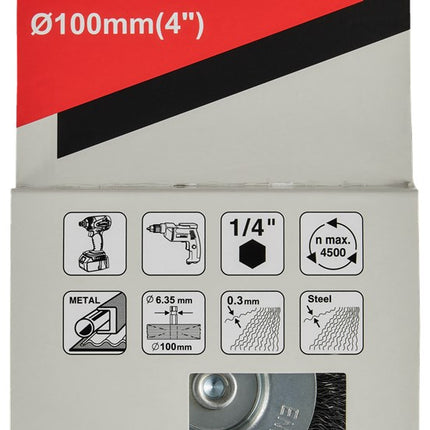 MAKITA D-76504 RONDBORSTEL 1/4"X100MM