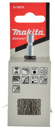 MAKITA D-76679 PENSEELBORSTEL 1/4"X24MM RVS
