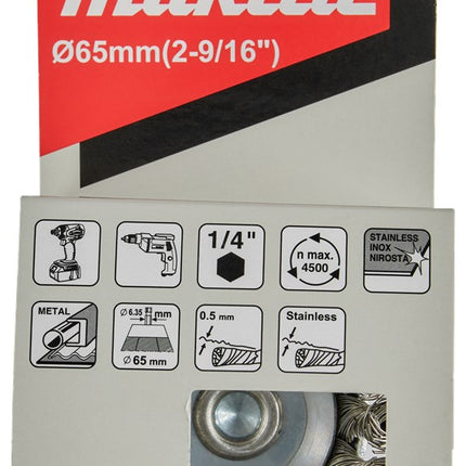 MAKITA D-76691 KOMBORSTEL 1/4"X65MM RVS