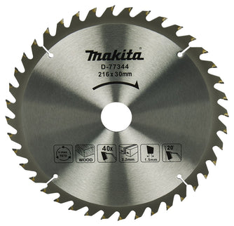 Makita AFKORTZAAGBLAD HOUT 216X30X1,5 40T 20G