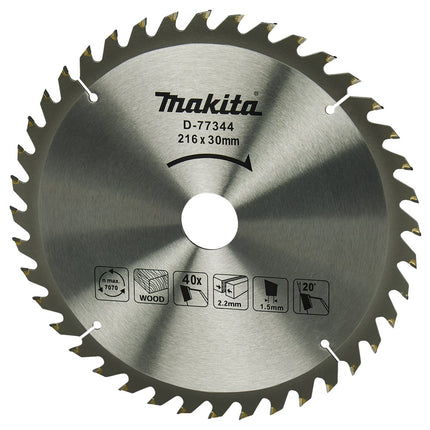 Makita AFKORTZAAGBLAD HOUT 216X30X1,5 40T 20G