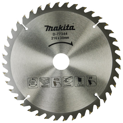 Makita AFKORTZAAGBLAD HOUT 216X30X1,5 40T 20G