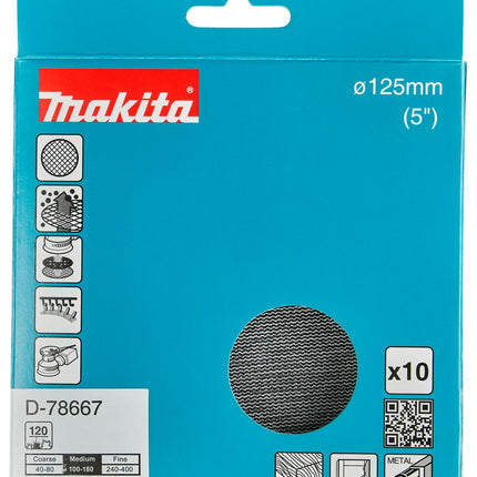 Makita SCHUURNET 125MM K120 D-78667