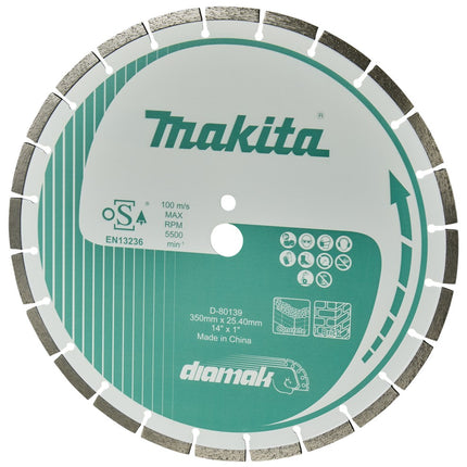 Afbeelding Makita diamantschijf 350x25.4mm D-80139