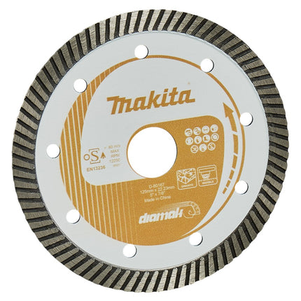 Afbeelding Makita diamantschijf 125x22,2mm turbo D-80167