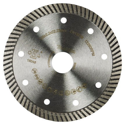 Afbeelding Makita diamantschijf 125x22,2mm turbo D-80167