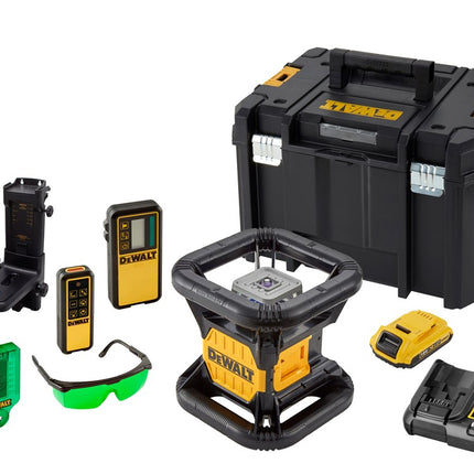 DeWALT Roterende laser 18V groen +statief+meetlat DCE079D1G