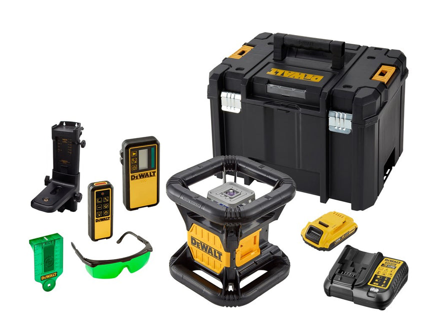 DeWALT Roterende laser 18V groen +statief+meetlat DCE079D1G