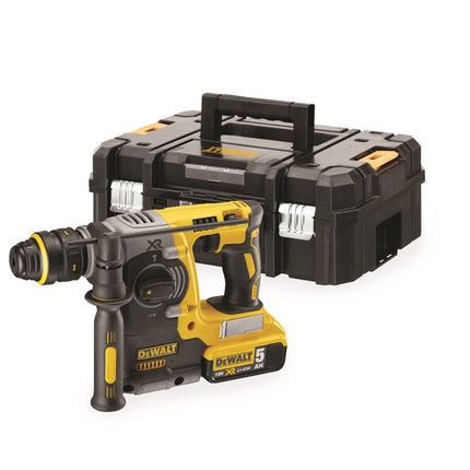 DeWALT 18v xr brushless sds+ combihamer met snelwisselboorhouder en 2x 5,0ah accu's in tstak koffer DCH274P2T