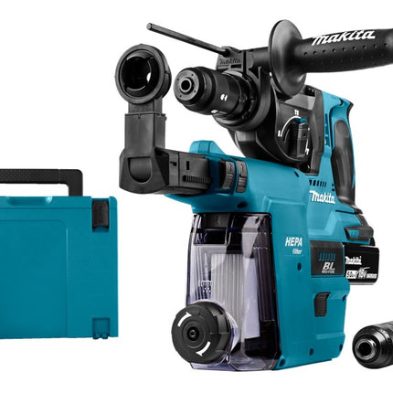 Makita DHR243RTJW 18V Combihamer 5.0Ah Accu 2 ST. Stofafzuiging
