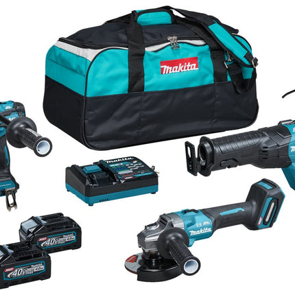 Makita DK0159G301 40V Max 3-Delige Combiset Boren Schroeven Zagen en Slijpen