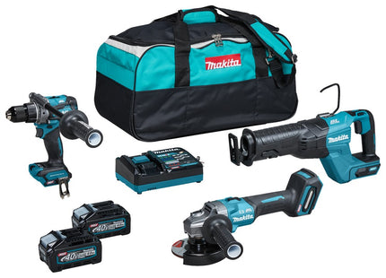 Makita DK0159G301 40V Max 3-Delige Combiset Boren Schroeven Zagen en Slijpen