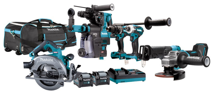 Makita DK0162G601 40V Max 6-Delige Combiset Boren Slag/ Schroeven Slijpen en Zagen