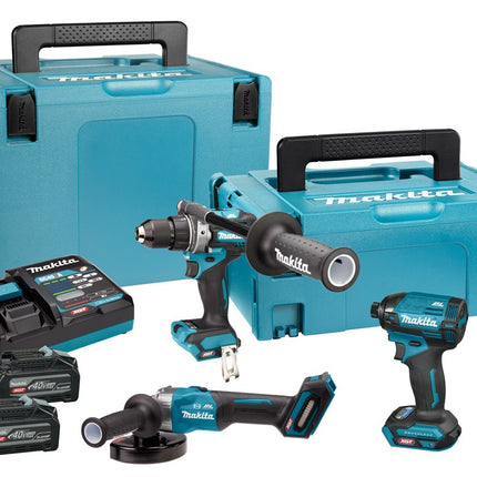 MAKITA DK400NX COMBISET 40V MAX         4,0 AH ACCU (2 ST), LADER, 3 MACHINES