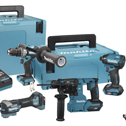MAKITA DK402NX COMBISET 40V MAX         4,0 AH ACCU (2 ST), LADER, 5 MACHINES