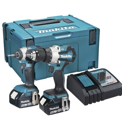 Afbeelding Makita lxt 18 v combiset voor (klop)boor- en (slag)schroefklussen DLX2507TJ