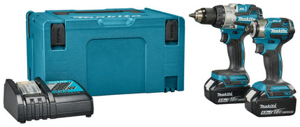 Afbeelding Makita lxt 18 v combiset voor (klop)boor- en (slag)schroefklussen DLX2528TJ