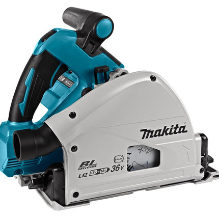 Makita DSP600ZJ2 2X18V Invalcirkelzaag 165mm met Geleiderail