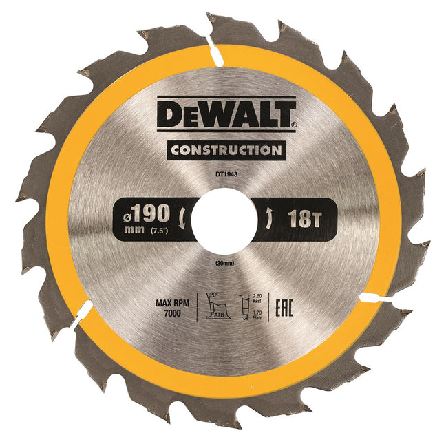 DeWALT Cirkelzaagblad DT1943