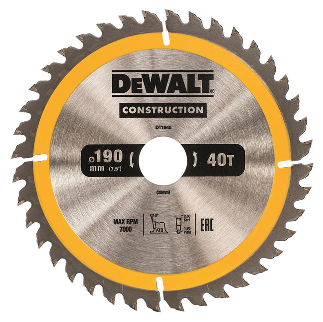 DeWALT Cirkelzaagblad DT1945