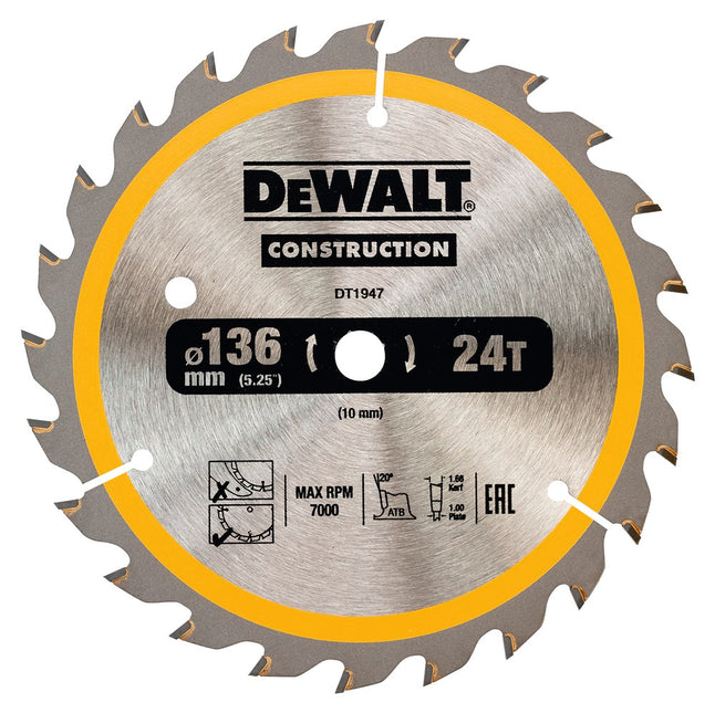 DeWALT Cirkelzaagblad DT1947