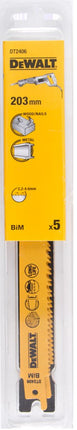 DeWALT Reciprozaagblad bim 203x2,4-4,6 hout/metaal - s3456xf DT2406