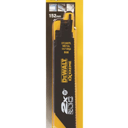DeWALT Reciprozaagblad 2x bim 152x4,2mm dikke metalen profielen DT2407L