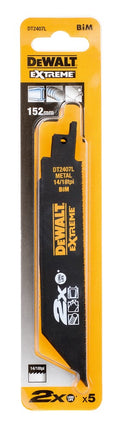 DeWALT Reciprozaagblad 2x bim 152x4,2mm dikke metalen profielen DT2407L