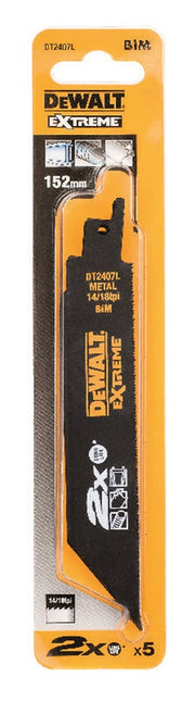 DeWALT Reciprozaagblad 2x bim 152x4,2mm dikke metalen profielen DT2407L