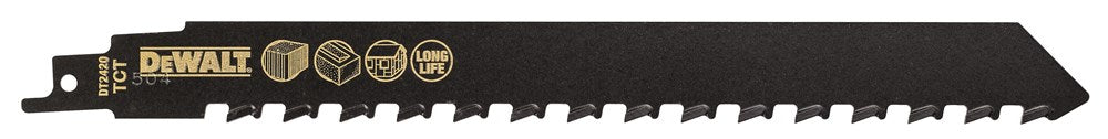 DeWALT Reciprozaagblad hm 12,7mm, cellenbeton/baksteen/vezelcementplaten DT2420