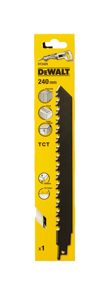 DeWALT Reciprozaagblad hm 12,7mm, cellenbeton/baksteen/vezelcementplaten DT2420